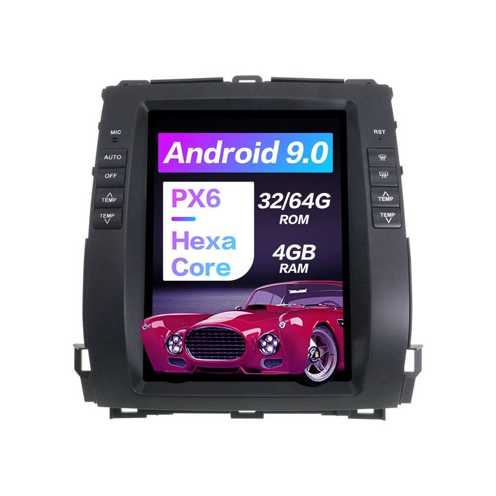 For Toyota Land Cruiser Prado 120 2002-2009 Tesla Android 9.0 Car GPS Navigation Stereo Head Unit Multimedia Player Auto Radio