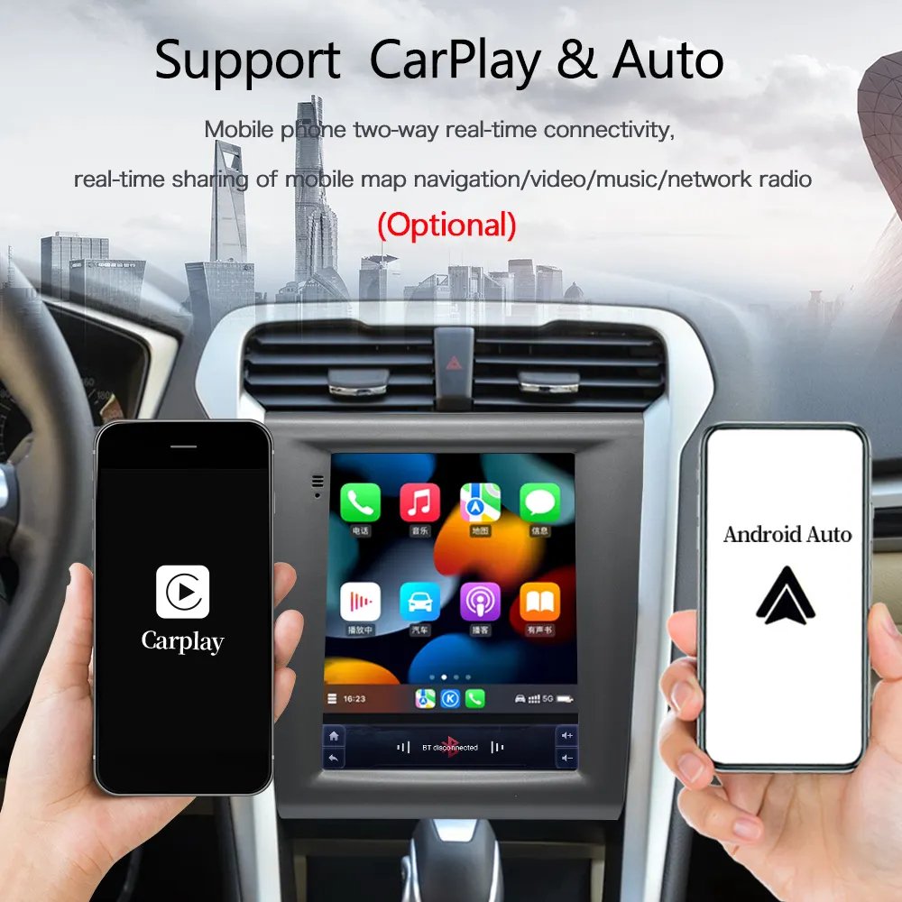 9.7 Inch Android Tesla Style Car Stereo Touch Screen For Ford Mondeo /fusion 2013-2017 Car Dvd Player Universal Car Radio Gps
