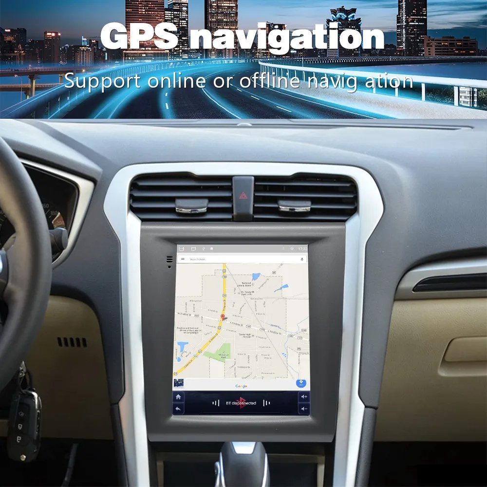 9.7 Inch Android Tesla Style Car Stereo Touch Screen For Ford Mondeo /fusion 2013-2017 Car Dvd Player Universal Car Radio Gps