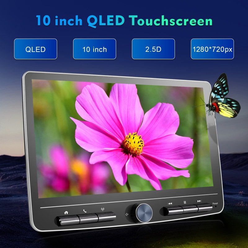 Smart CarPlay Screen for Car with Wireless Android Auto Car Stereo 10.1" HD Touchscreen for Car Mirror Link Backup Camera