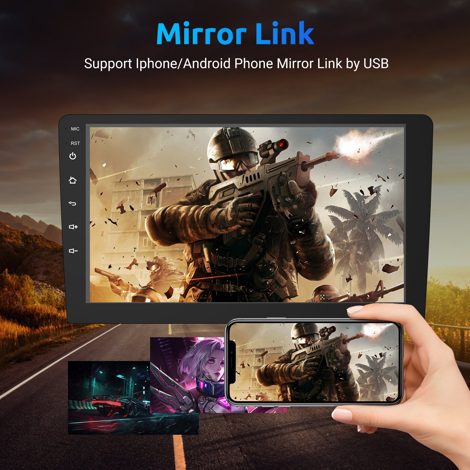 Factory OEM Universal Android Car Player Touch Screen Stereo 2 Din Car Dvd Player USB BT WIFI 9 Inch Carplay Car Radio Android