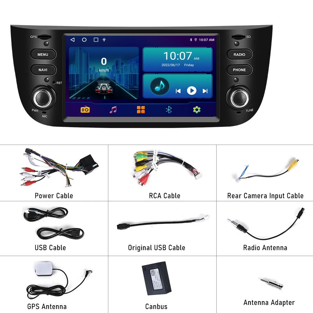 Android car radio GPS Wifi FM DVR For Fiat Punto 2010-2016/Linea 2012-2015 Android Car Radio Multi Screen Display