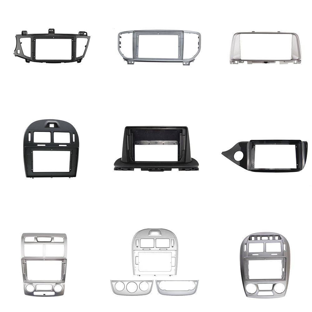 Factory direct sales radio frame for kia Cerato 2005-2006 silver 9 inches car radio frame car panel