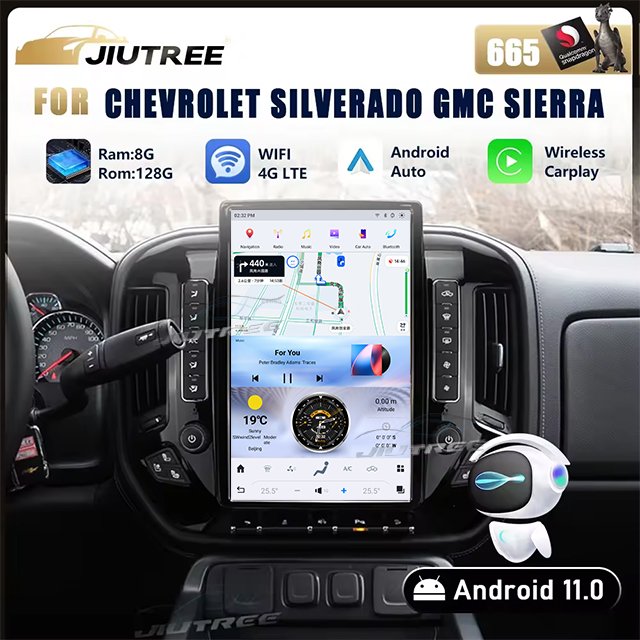 14.4 Inch Android 13 For Chevrolet Silverado GMC SIERRA 2013-2020 Car Radio Multimedia Auto Stereo Video Player GPS Head Unit