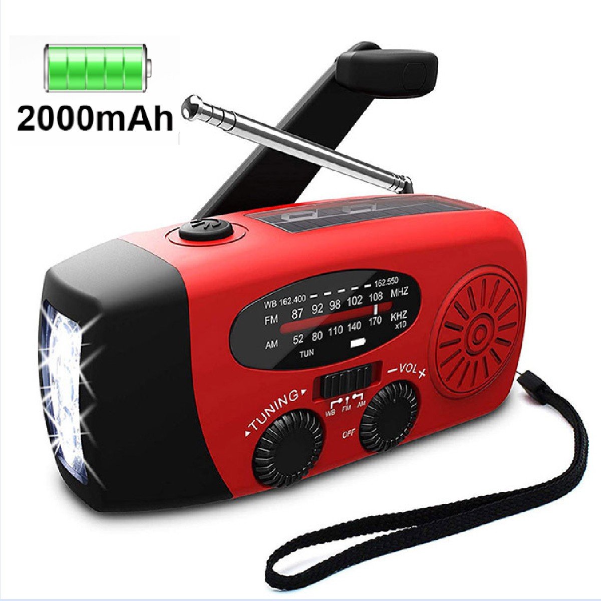 OEM Led Lamp Power Battery Hand Crank radio Weather Emergency Alert Portable Solar Radio Emergency Radio Am Fm