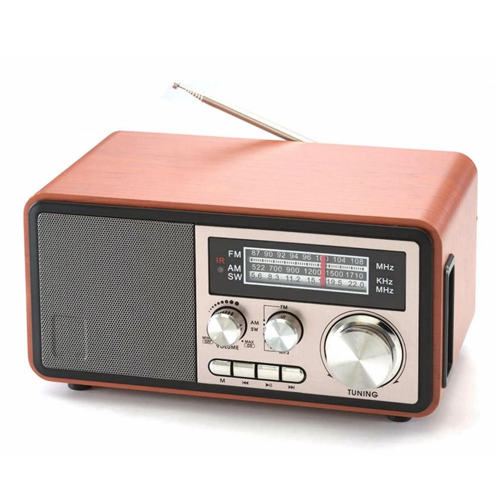 Wooden 15W Stereo Sound Wireless Speaker Portable Am Fm Sw 3 Band Retro radio Desktop Wooden HI-FI Speaker With radio