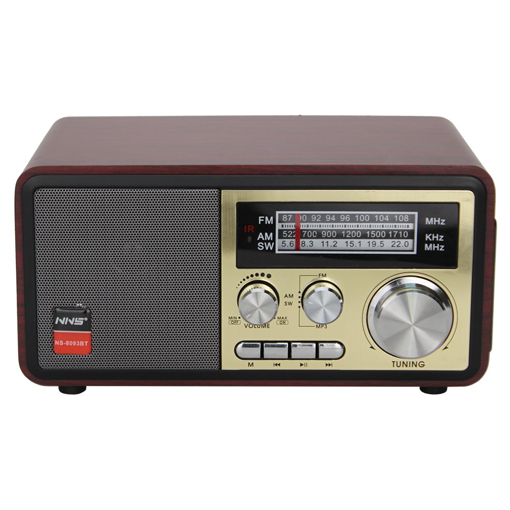 Wooden 15W Stereo Sound Wireless Speaker Portable Am Fm Sw 3 Band Retro radio Desktop Wooden HI-FI Speaker With radio