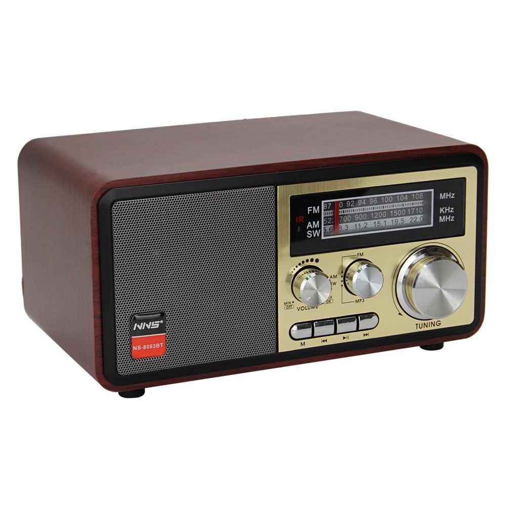 Wooden 15W Stereo Sound Wireless Speaker Portable Am Fm Sw 3 Band Retro radio Desktop Wooden HI-FI Speaker With radio