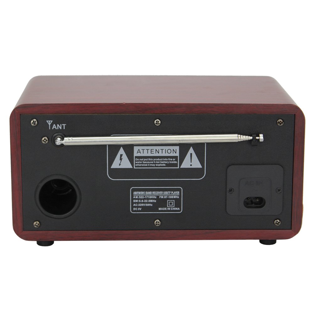 Wooden 15W Stereo Sound Wireless Speaker Portable Am Fm Sw 3 Band Retro radio Desktop Wooden HI-FI Speaker With radio