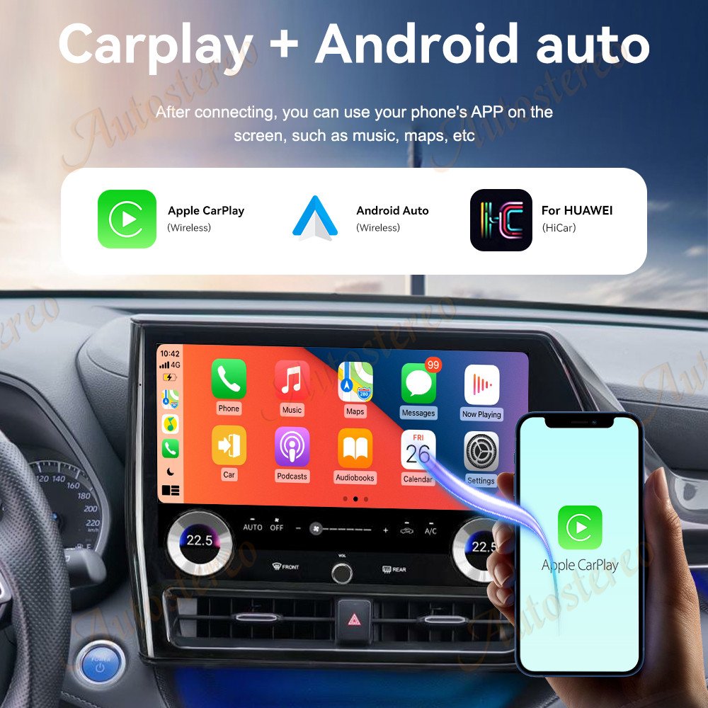 Android 13 For Toyota Highlander 2021-2023 Car Radio GPS Navigation Head Unit GPS Multimedia Player Audio Stereo