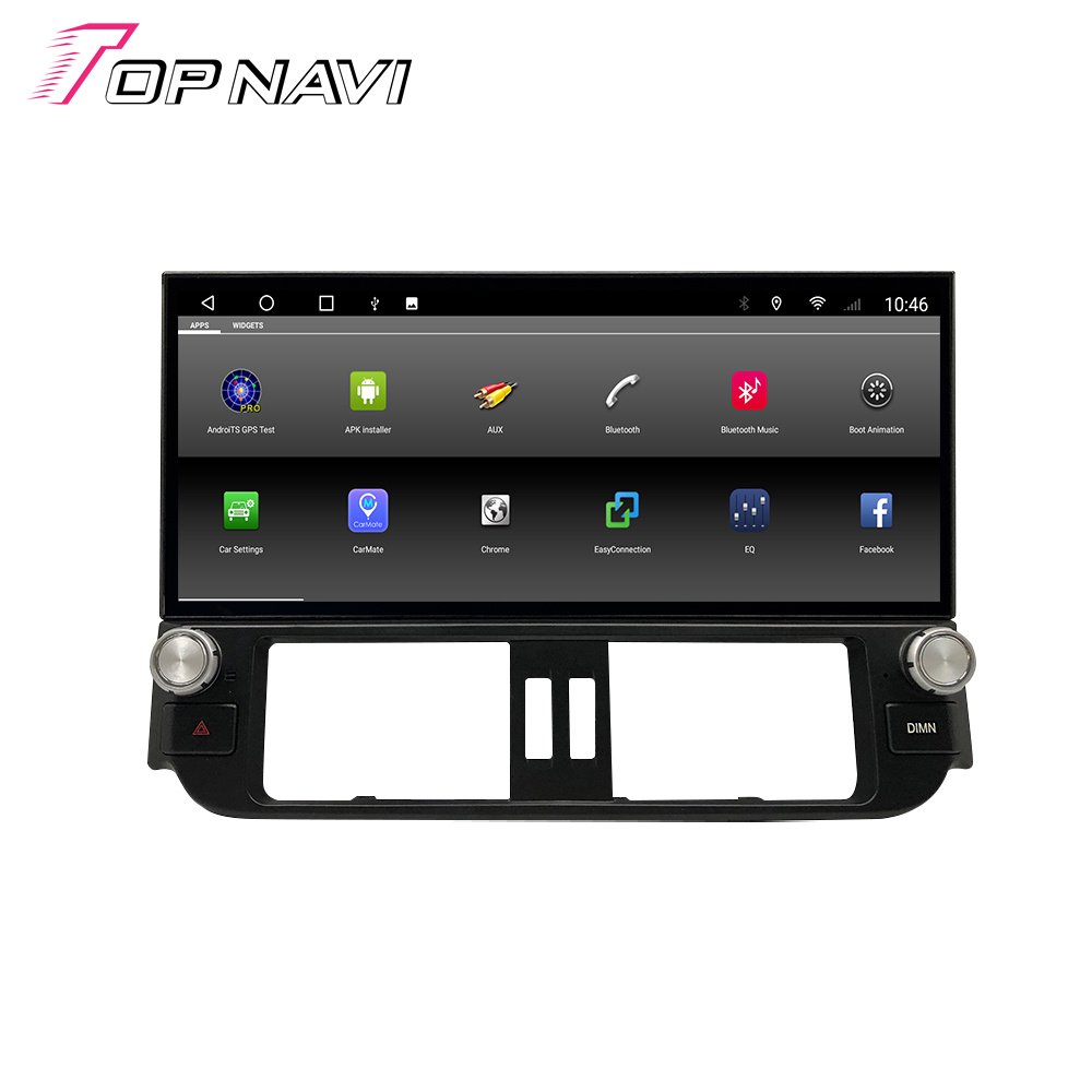 TOPNAVI 12.3 Inch Multimedia Video Player Touch Screen Android 12 Car Radio for TOYOTA PRADO 2010 2012 2013 built in DSP