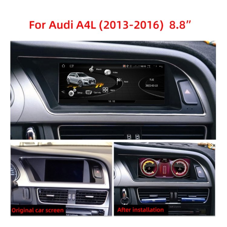 8 core 6G + 128G Android 11 Car Video Multimedia Radio DVD Player GPS Navigation For Audi A4L A4 B8 2013-2016 4G WIFI CARPIAY