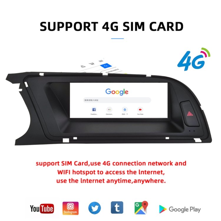 8 core 6G + 128G Android 11 Car Video Multimedia Radio DVD Player GPS Navigation For Audi A4L A4 B8 2013-2016 4G WIFI CARPIAY
