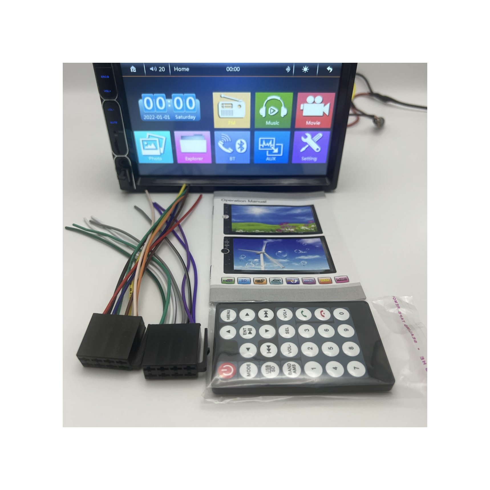 7031 DVD player 7 inch car stereo BT Radio TFT touch screen MP3 MP4 car DVD player