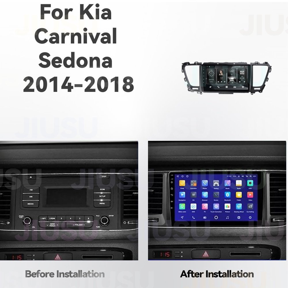 Android 12 Car Radio GPS DVD Player Stereo Multimedia Audio System for Kia Carnival Sedona 2014-2018 with Carplay DSP DAB