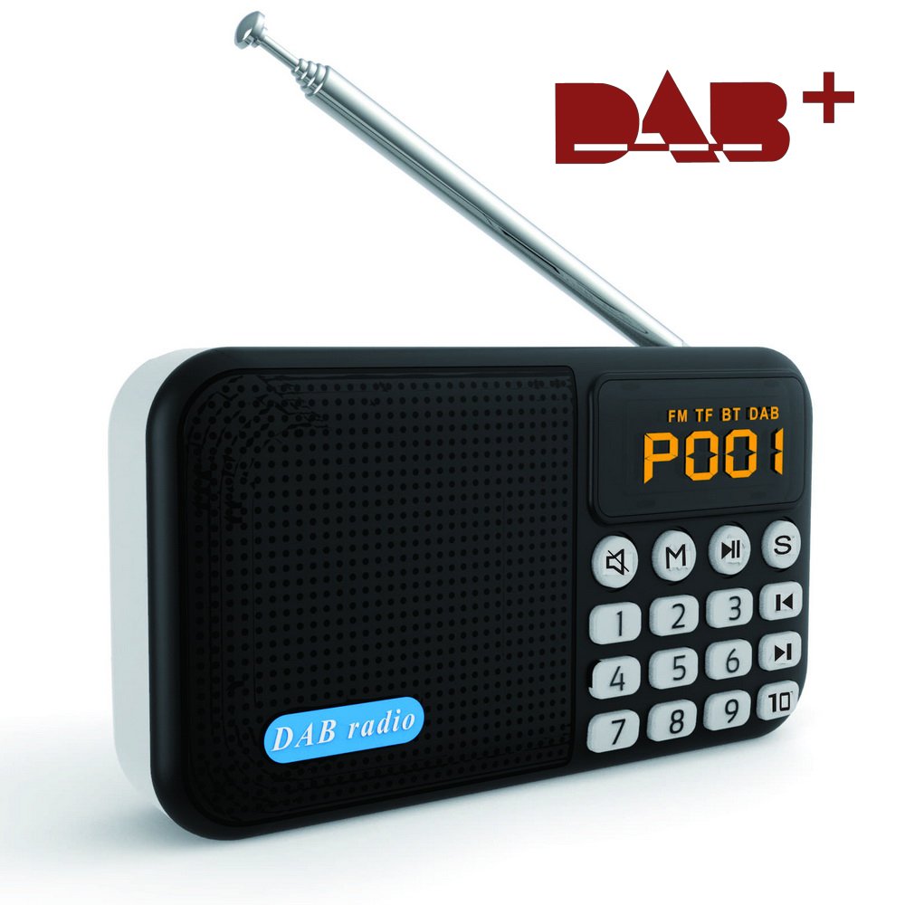 Portable DAB/DAB+ FM Radio with Blue tooth Speaker and SD TF Card USB Player