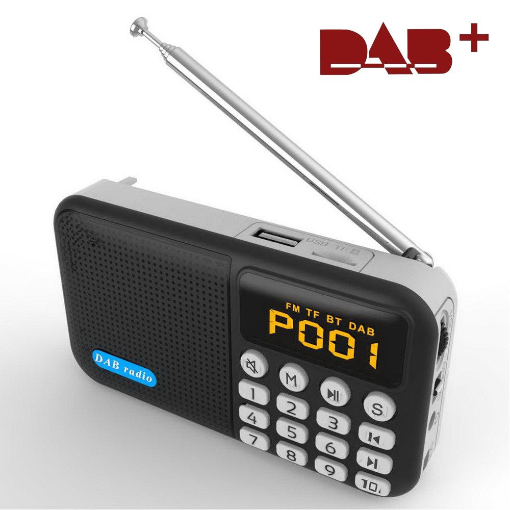 Portable DAB/DAB+ FM Radio with Blue tooth Speaker and SD TF Card USB Player