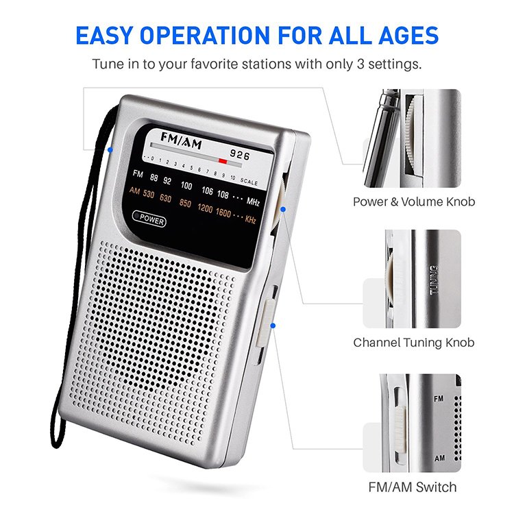 2020 China hot selling small pocket fm radio, am fm pocket radio 926