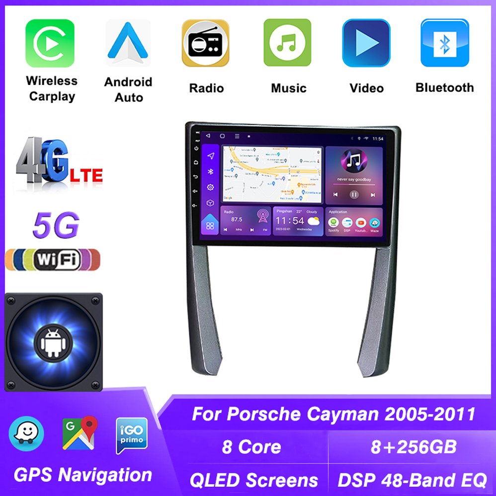New Head Unit Android Car Player 2 DIN Car Radio for Porsche Cayman 2005-2011 radio auto Multimedia Audio GPS Navigation Stereo