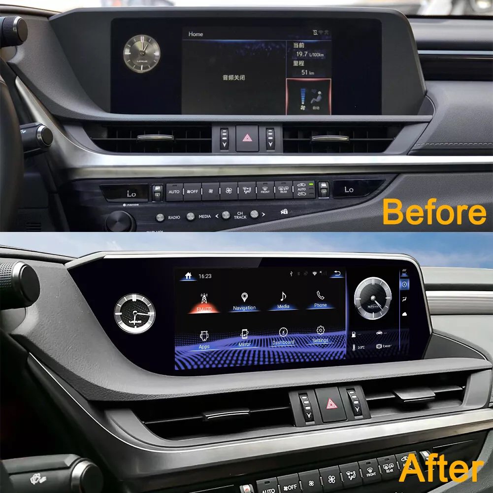8core 12.3-inch android 13 car stereo gps navigation radio multimedia dvd player For Lexus ES series ES300H 2018-2021
