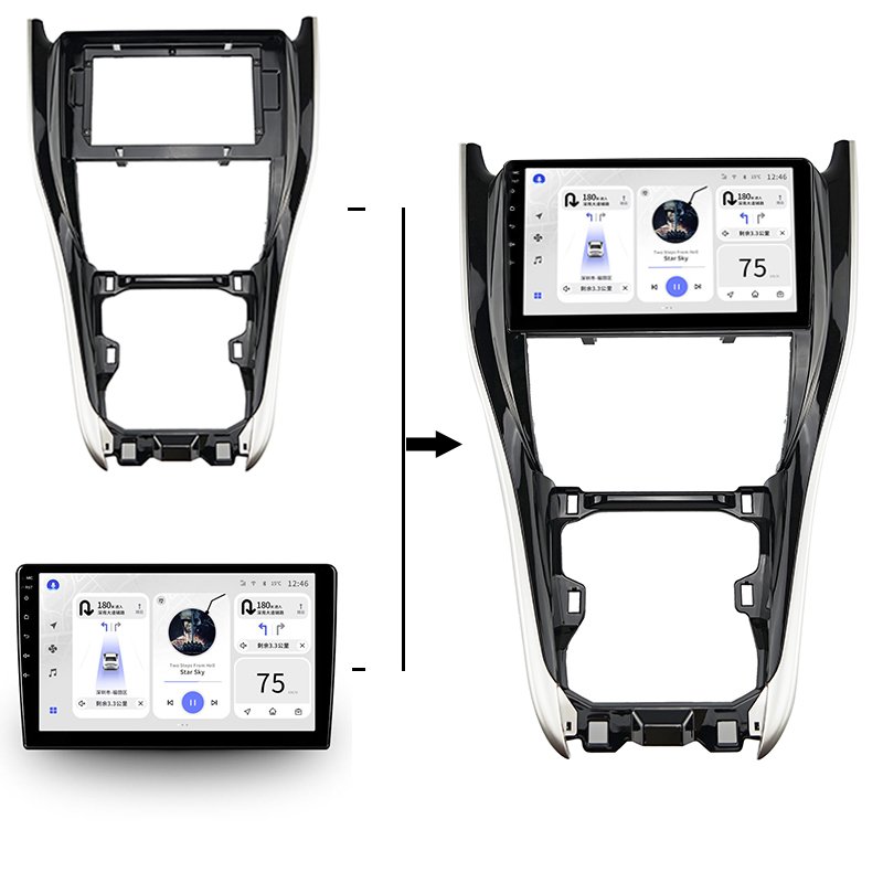 Aijia Industry Car Dashboard Harness GPS For 2015-2023 TOYOTA HARRIER 10INCH Frame Android Tablet Panel Interior Accessories