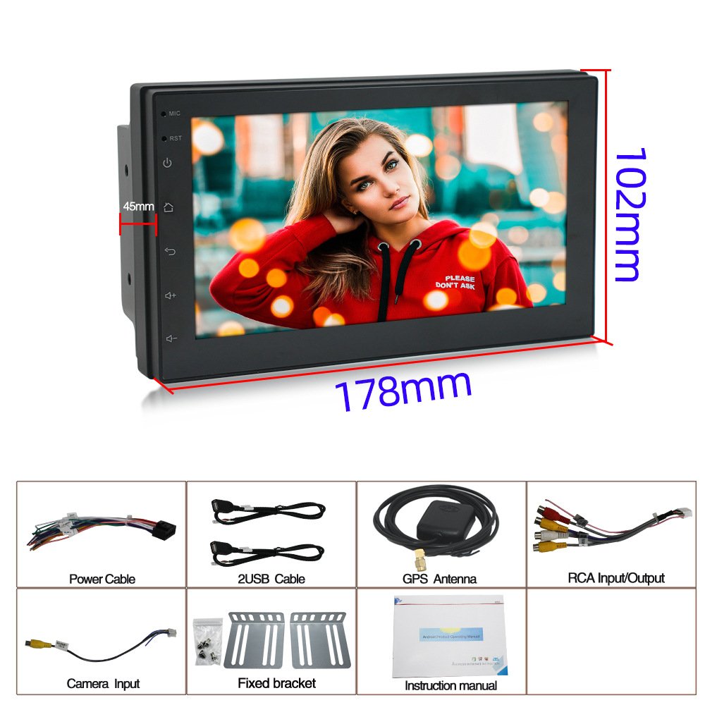 7 Inch Android 12 Universal Machine Navigation Player GPS WIFI FM RDS USB All-in-one Machine Car Mp3 MP5 Radio 6580