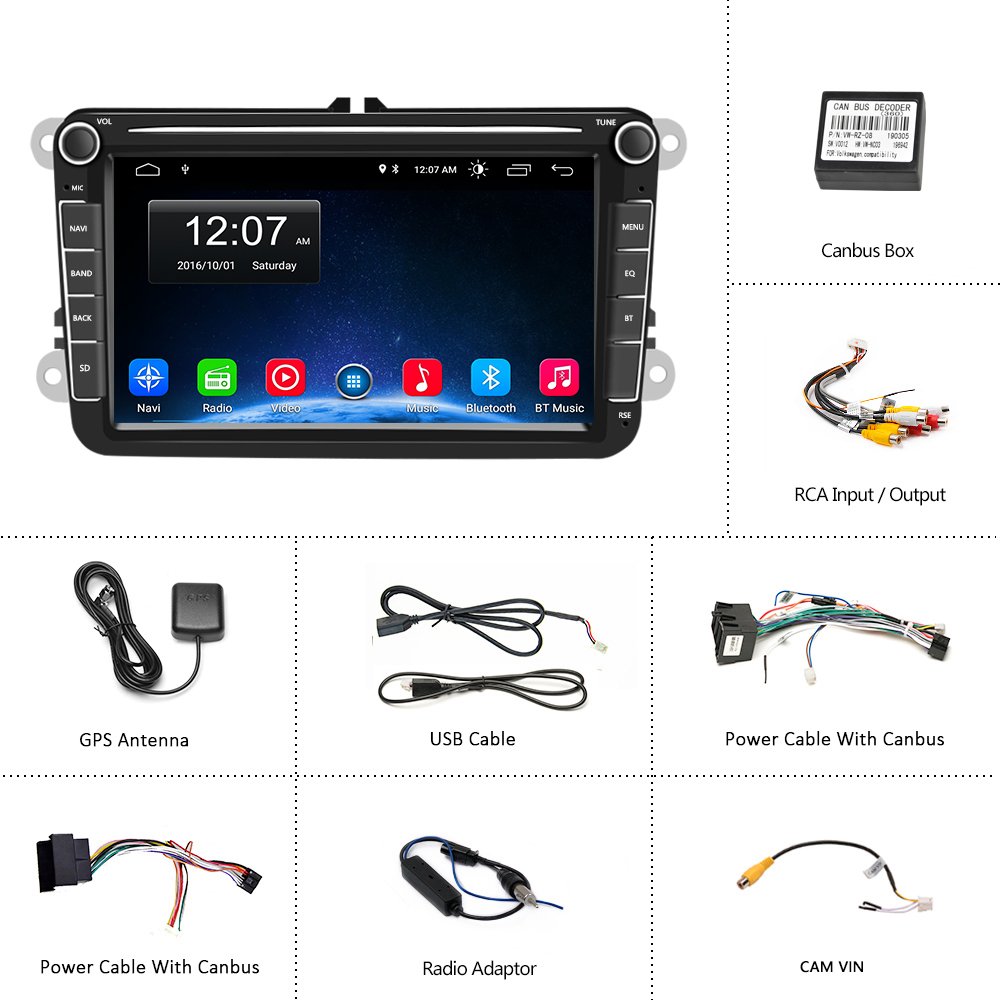 Factory 8 inch 2 Din Audio RDS Android 10.0 2+32G Car MP5 Multimedia Player GPS Car Radio Auto Radio Stereo
