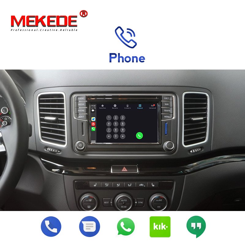MEKEDE Android Wireless Car-play Android box For VW MIB USB flash player MAP navigation VIDEO AirPlay mirroring