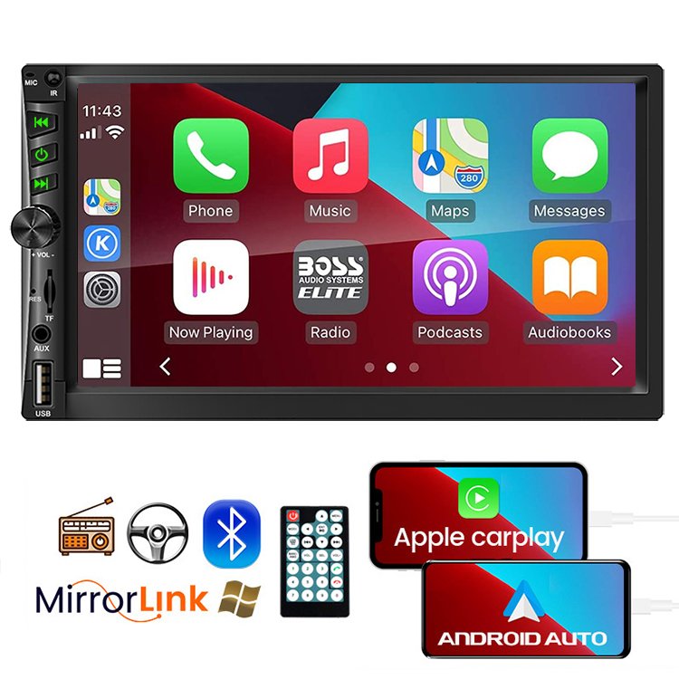 mp5 car audio radio auto dvd car player 7inch double din touch screen car dvd player