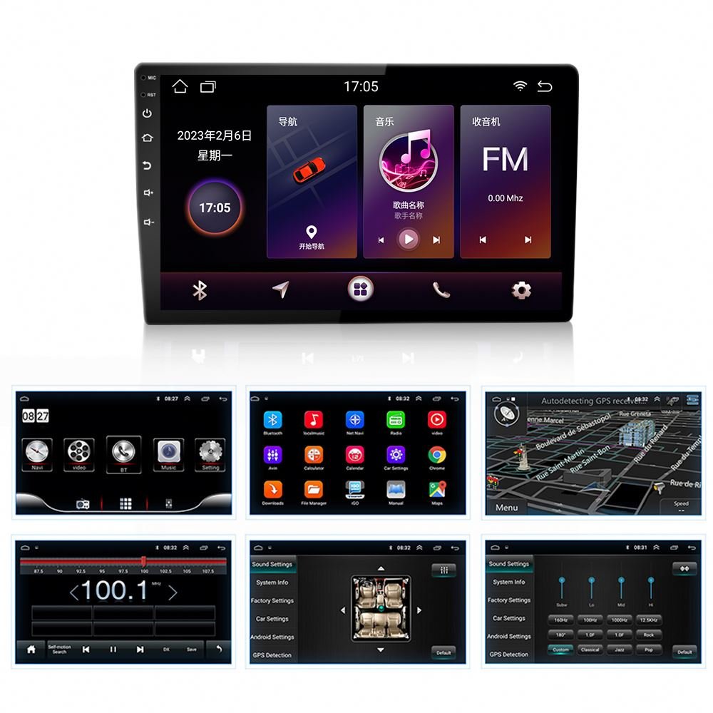 OEM Factory Universal Android Car Player Touch Screen Stereo 2 Din Car Dvd Player USB BT WIFI 9 Inch Carplay Car Radio Android