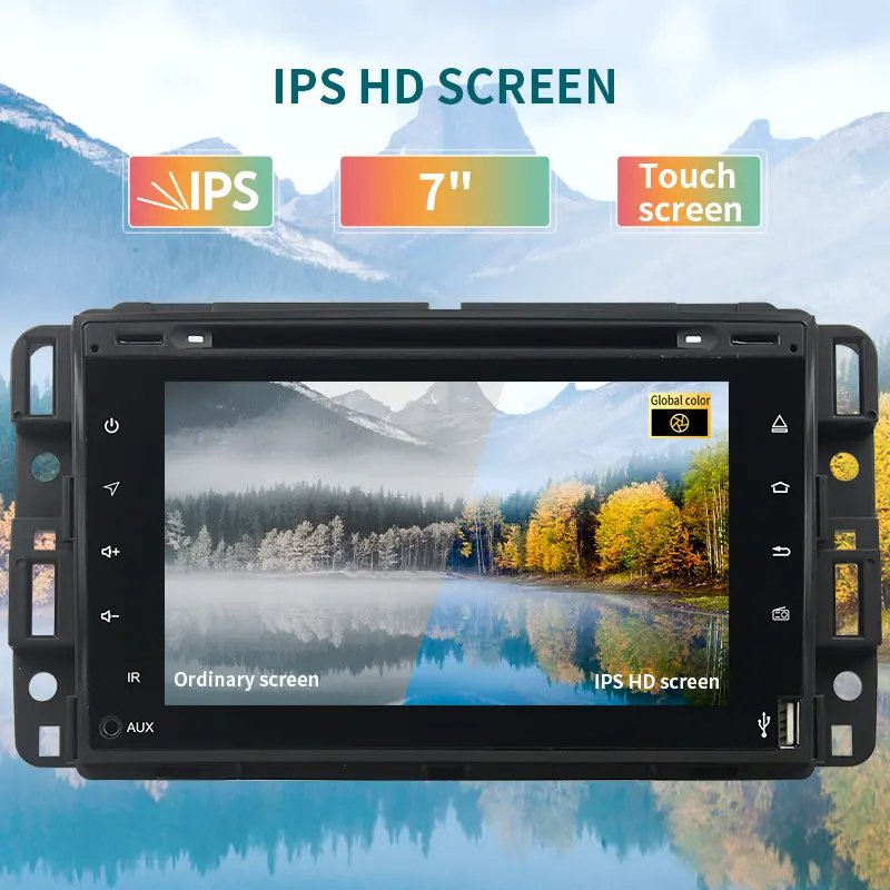 7/8" Android 13.0 Head Unit Car Radio for GMC Yukon Chevy Chevrolet Tahoe Buick Enclave 2007-2012 CarPlay Screen