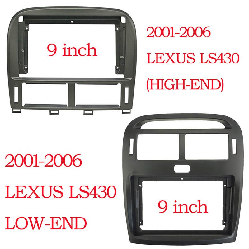 For LEXUS LS430 LOW-END 2001-2006 Car Radio Android MP5 GPS Stereo Player Panel Frame 2 Din Head Unit Fascia Install Dash Cover