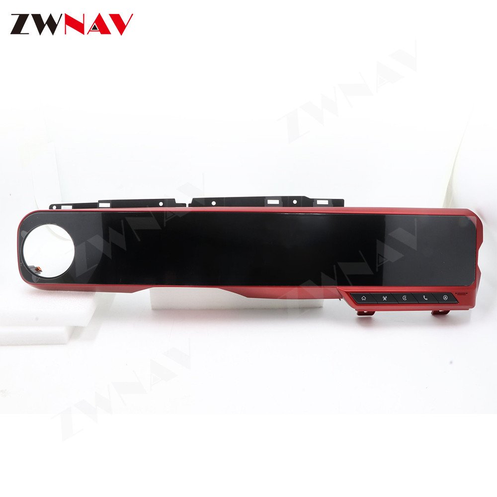 ZWNAV Android Car Radio Long Strip QLED Screen Multimedia Player For Jeep Wrangler JL Gladiator 2018-2024 Digital Dashboard