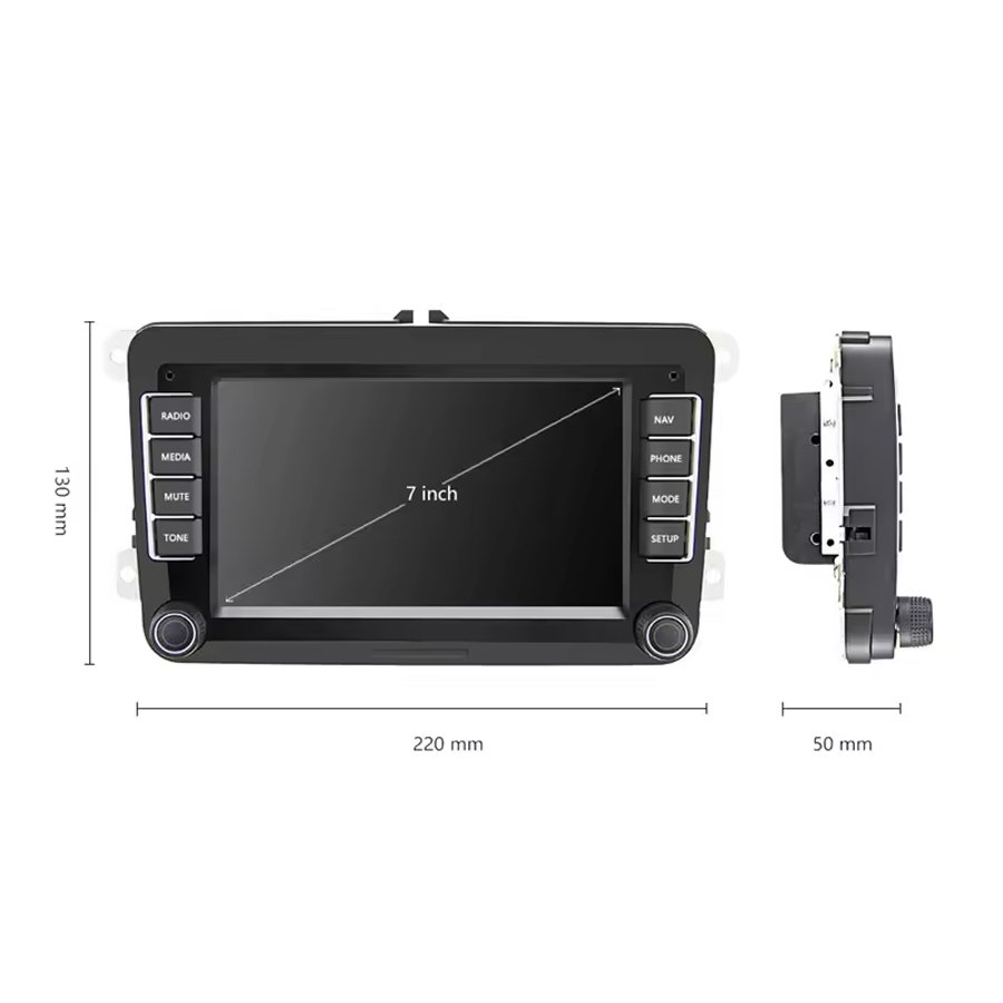 7 Inch IPS Touch Screen Autoradio 2 Din Car Radio Stereo Gps Wifi Bt Fm For Volkswagen Vw passat polo golf 5 6 touran Skoda