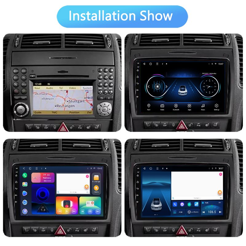 Double Din 9Inch Android Radio Multimedia For Mercedes Benz Slk Class 2004 -2011 Android Auto CarPlay Gps