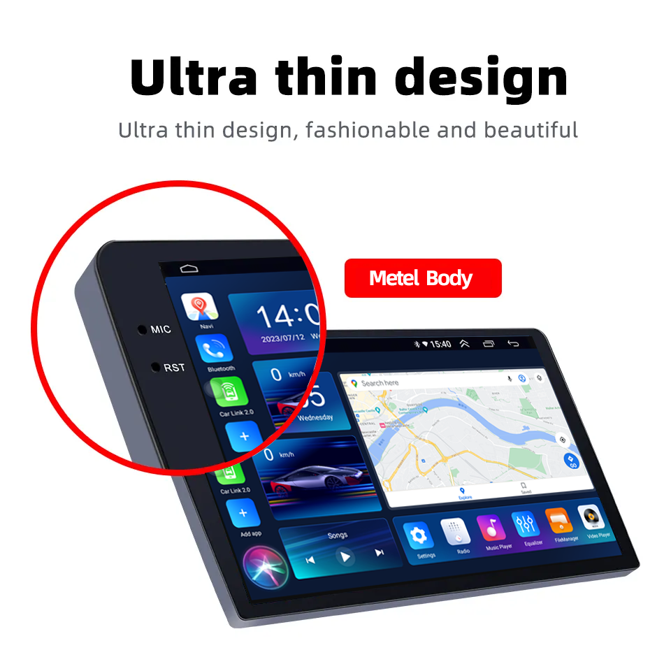 10.1inch android12 8 core car multimedia radio system player with gps navigation Universal car video player