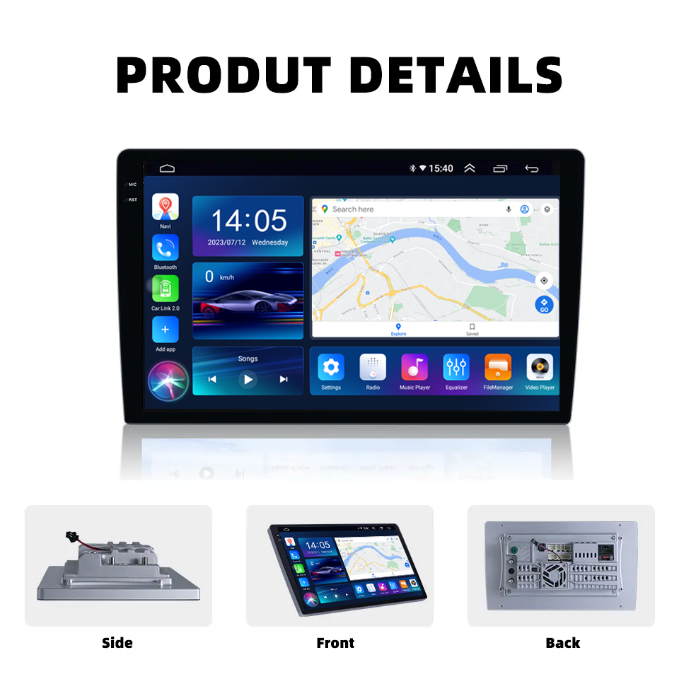 10.1inch android12 8 core car multimedia radio system player with gps navigation Universal car video player