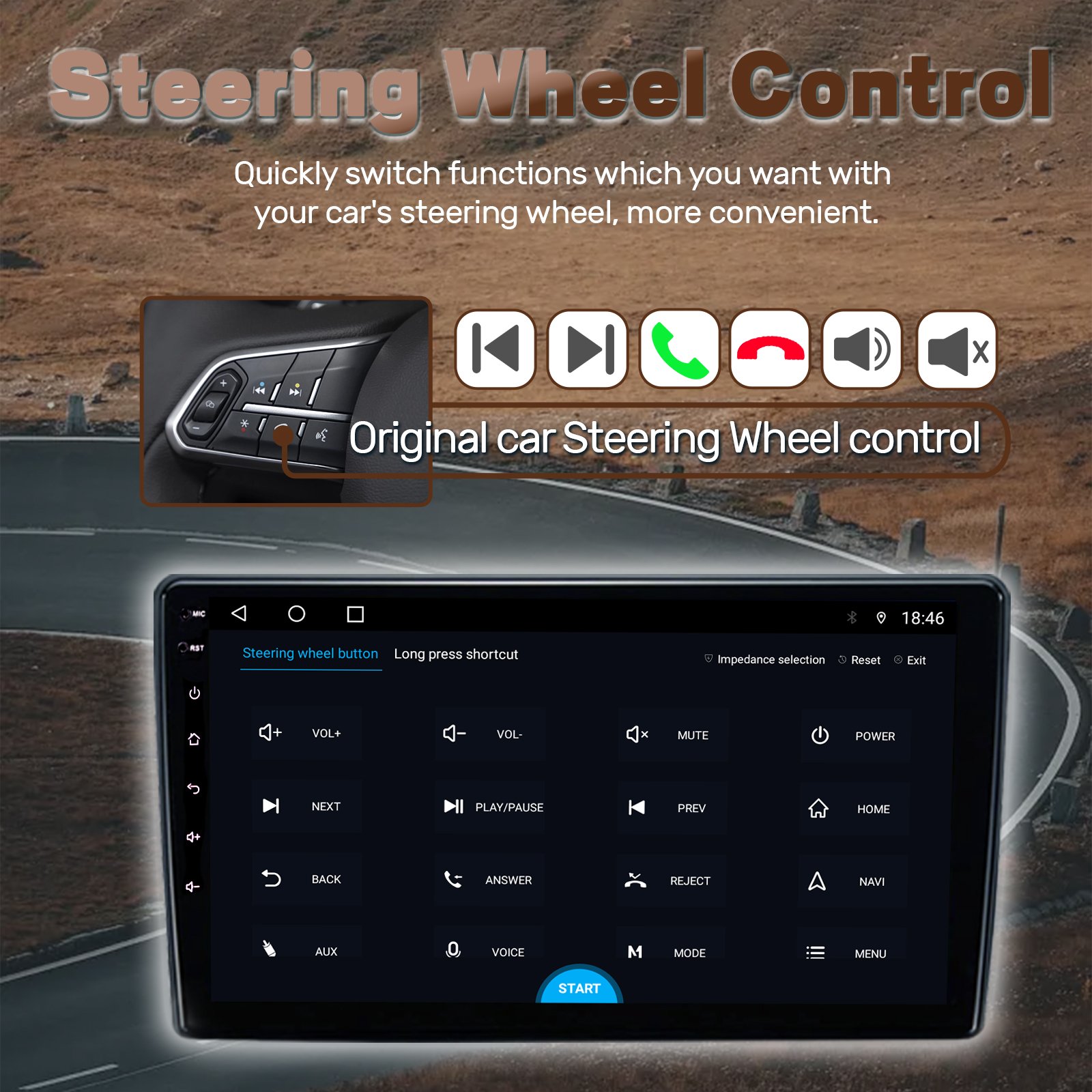 GMC YUKON 07-12 Stereo Android Car Radio 9" Stereo GMC GPS Navigation Carplay Multimedia Player 4 Core 2+64g Universal Support