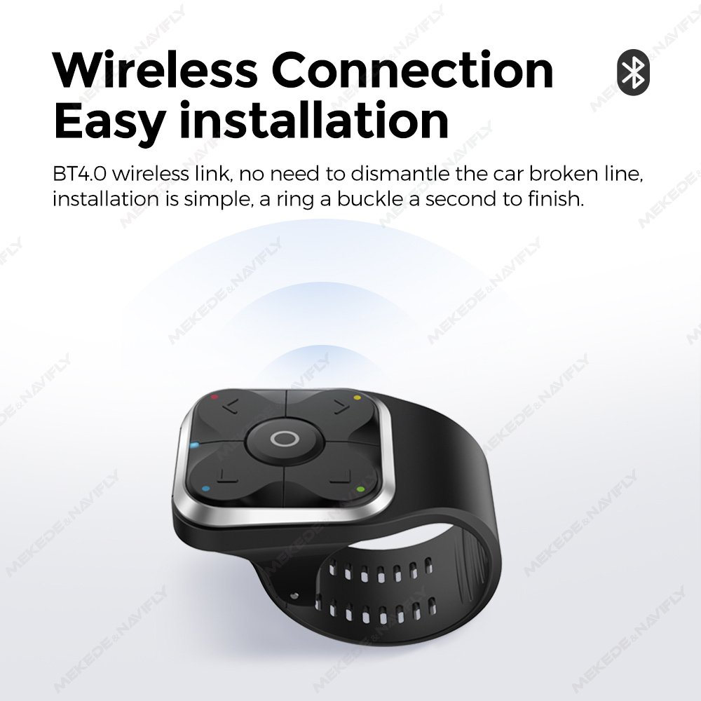 DUDUAUTO For Wireless Steering Wheel Controller Easy installation BT4.0 Car Radio button remote control