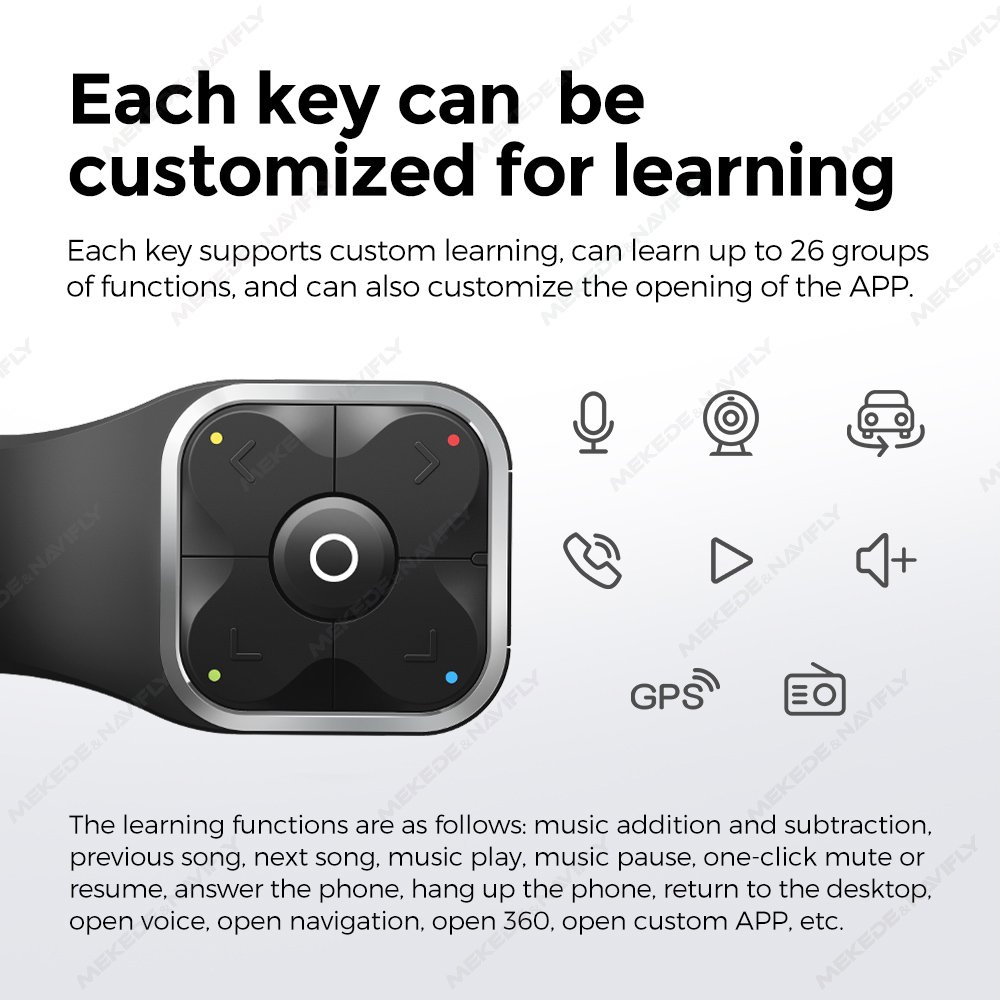 DUDUAUTO For Wireless Steering Wheel Controller Easy installation BT4.0 Car Radio button remote control
