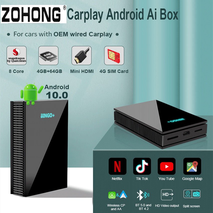 8 Core 4+64G Android 10 Carplay Box for Seat Ibiza Arona Leon Ateca Alhambra Car Radio Multimedia Player Video Stereo Navigation