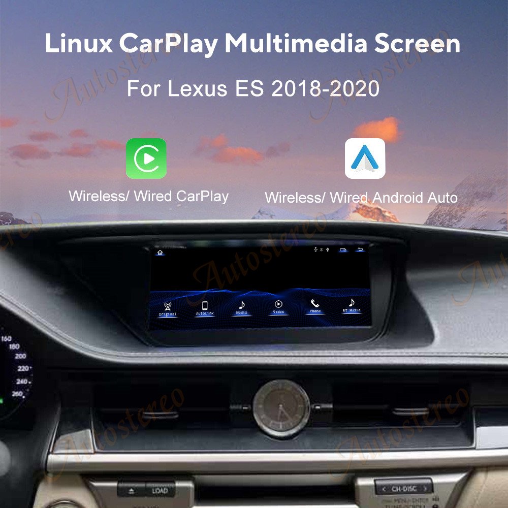 10.25/12.3 inch Linux System Car Radio For Lexus ES 2013-2018 GPS Navigation Stereo Multimedia Player Head Unit Audio DVD