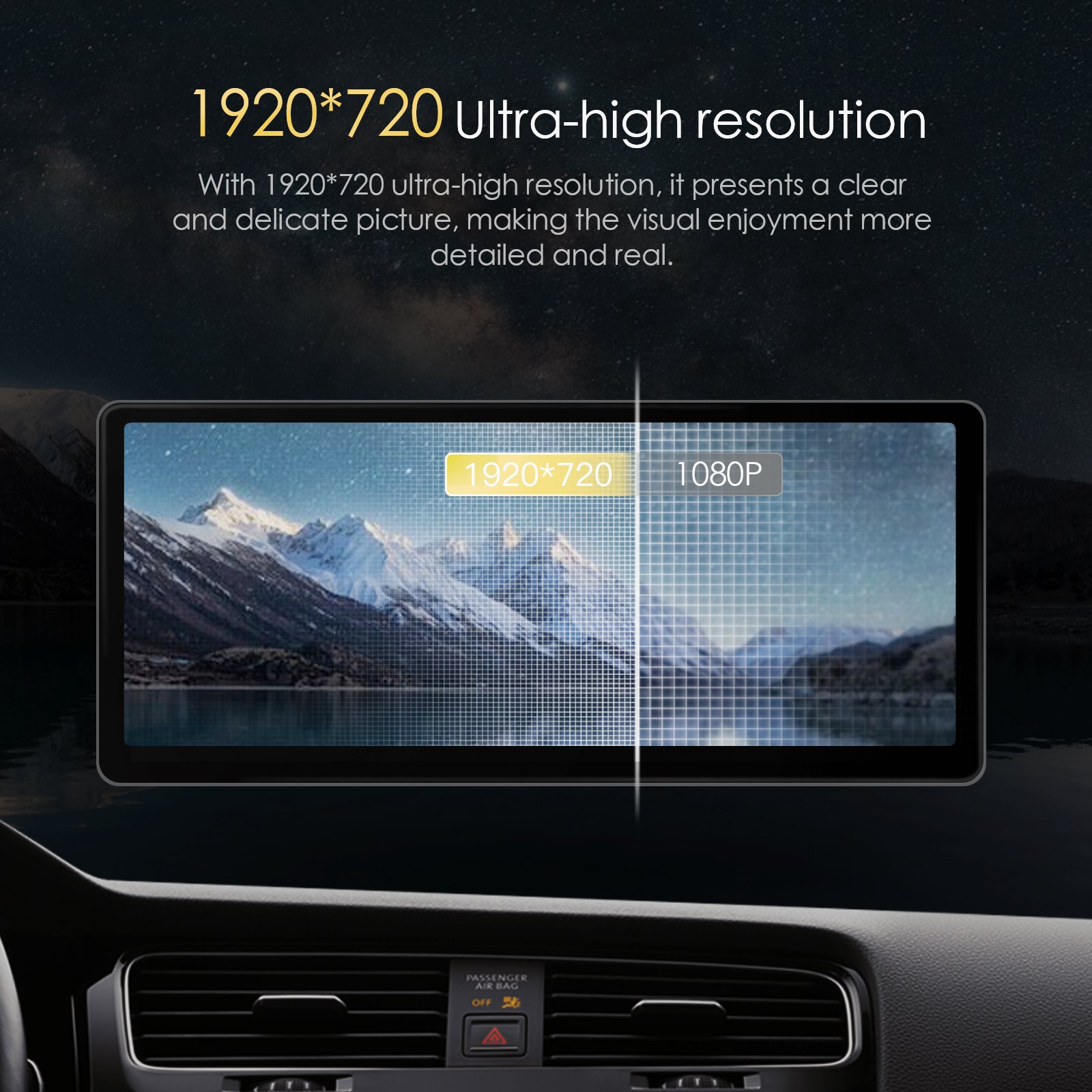 Wireless Apple Carplay Android Auto 8.8 Inch HD 1920*720 Car play touch Screen Display Smart portable Carplay Screen