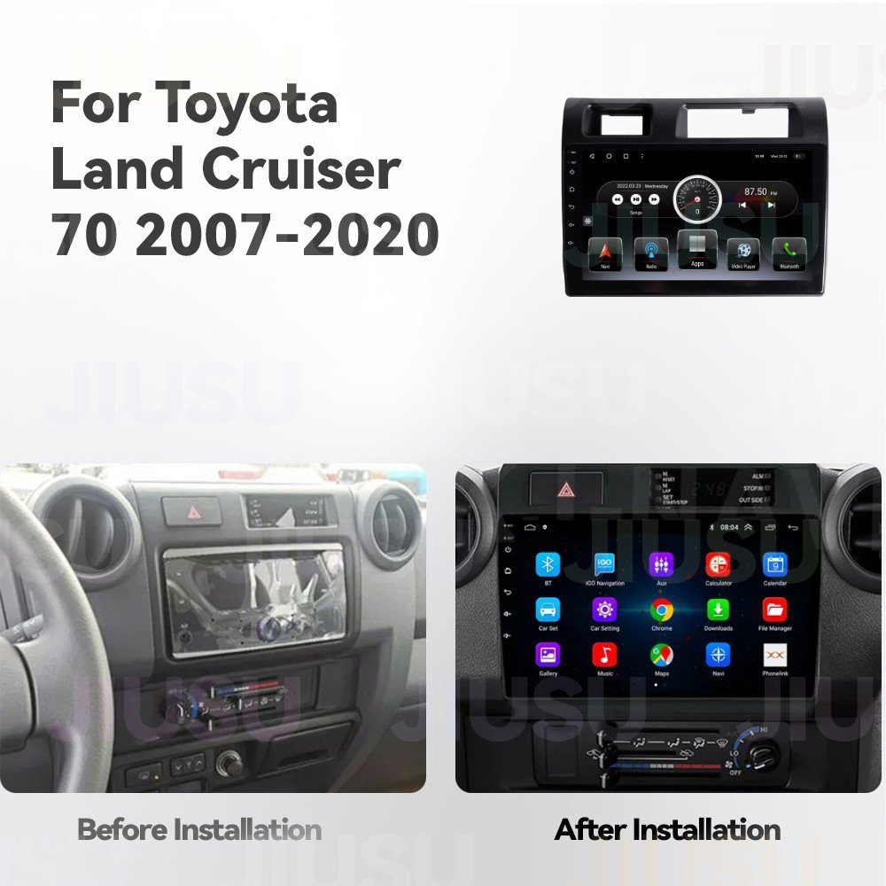 Android 13 Car Radio GPS Navigation DVD Player Stereo Multimedia Audio System for Toyota Land Cruiser 70 LC70 2007-2020 with DSP