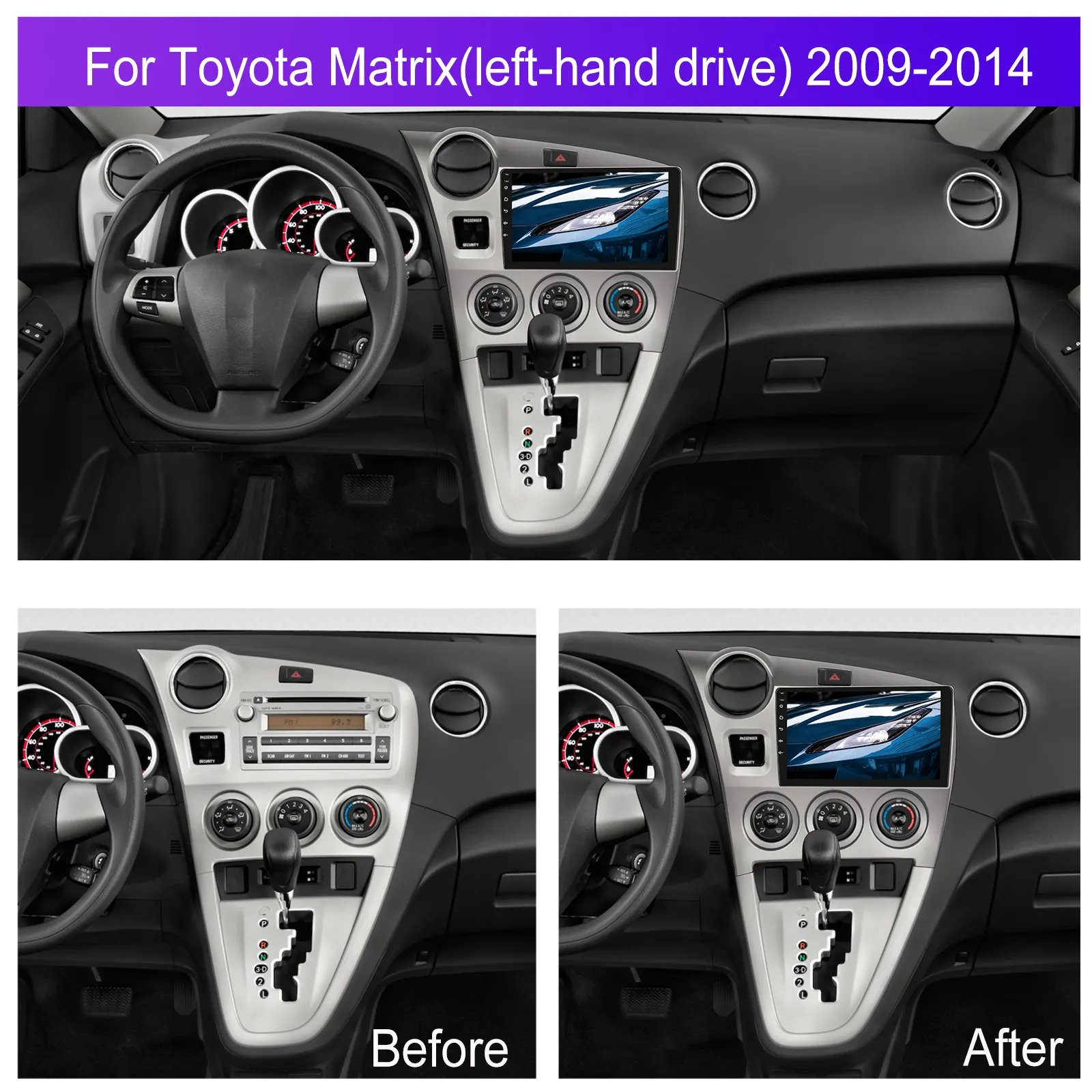 9.7" Android 12 Car Stereo Car Radio For Toyota Prado/Lexus GX470 2002-2009 Carplay Android Auto GPS Wifi Hifi FM RDS