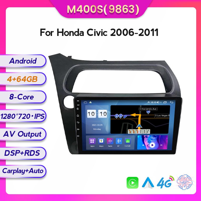 MEKEDE For Honda Civic 2006 2007 2008 2009 2010 2011 Car Video RDS Radio Multimedia Player Navigation GPS IPS Screen