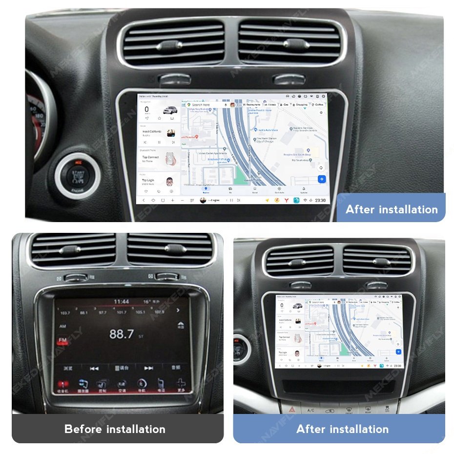 Mekede DUDU7 auto electronics Android Screen Multimedia dsp fm support dudu dab dvr dvd bt map for Dodge Journey 2011-2020