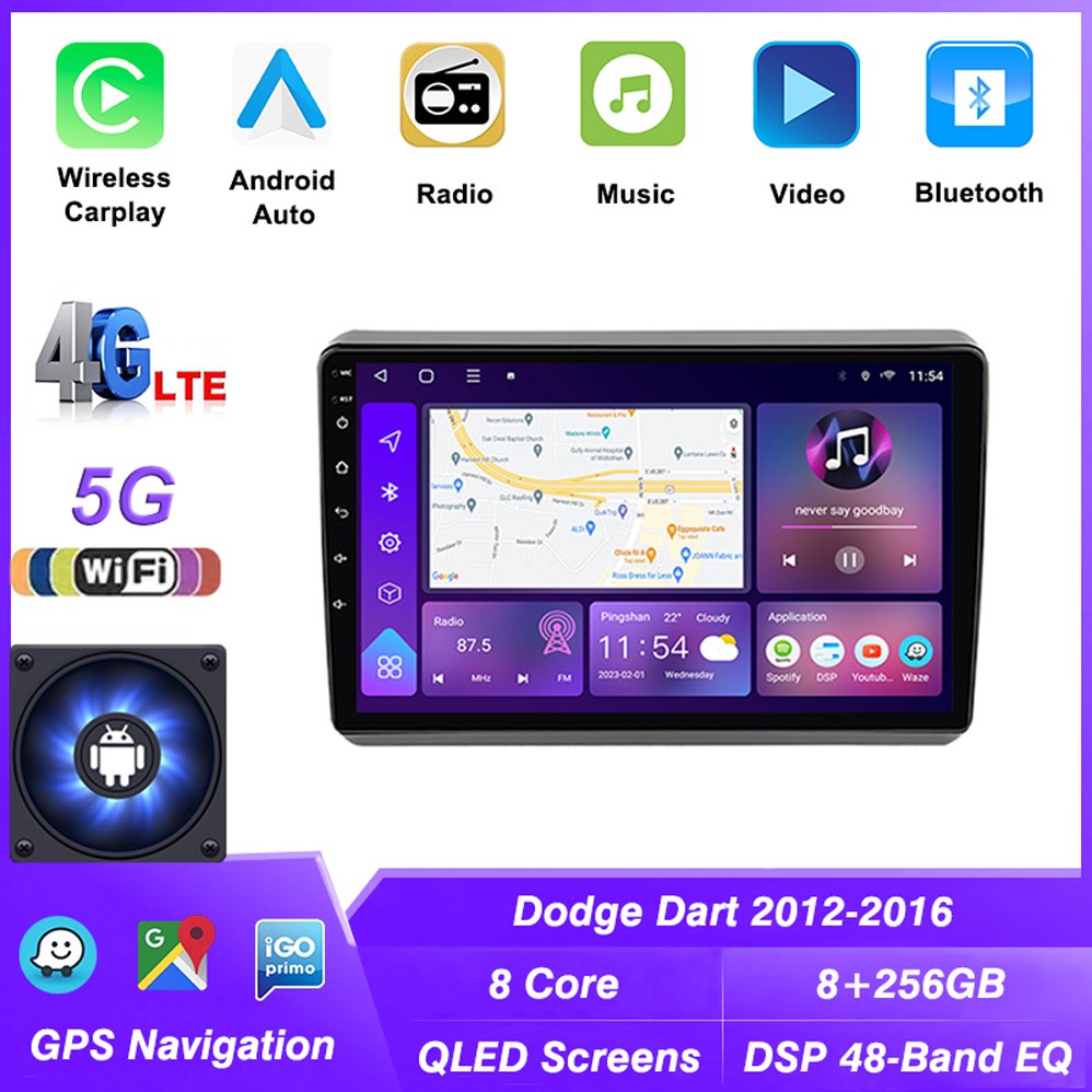 touch screen 2 din car radio for car Android Car Radio GPS For Dodge Dart 2012-2016 Stereo Carplay Multimedia GPS navigation