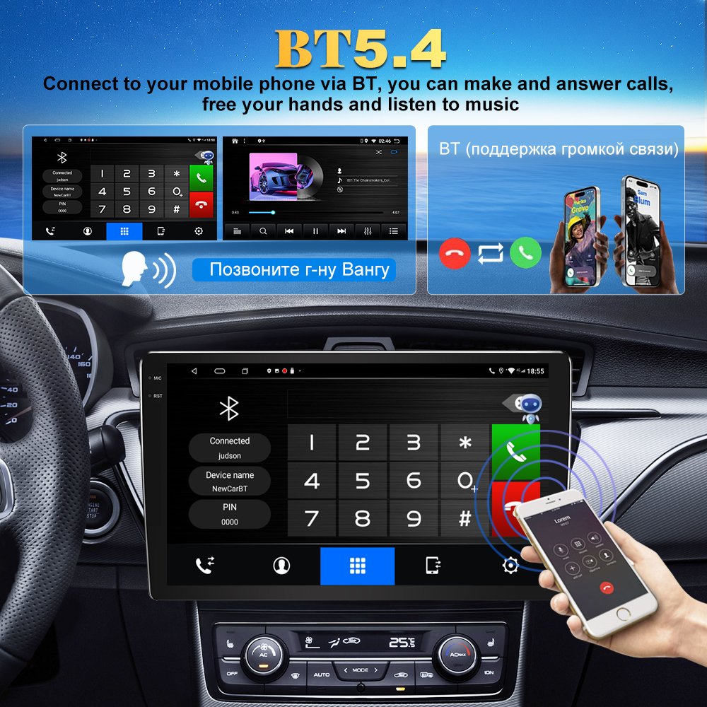 Jmance 10 Inch Ram 4GB Rom 64GB GPS Navigation System Audio Video Car DVD Player Carplay Android Auto Electronics