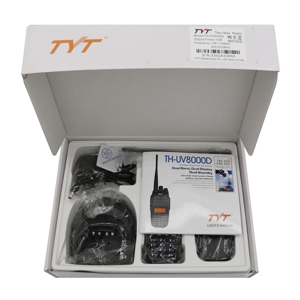 TYT TH-UV8000D,Portable Two-Way Radio Digital GPS UHF VHF 10W 3600mAh Wireless business radio TYT TH-UV8000D